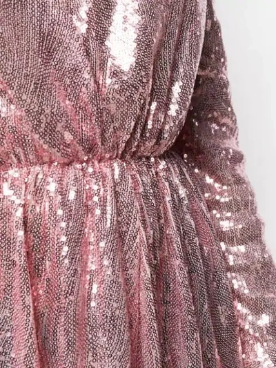 Shop Amen Sequinned Wrap Dress In Pink