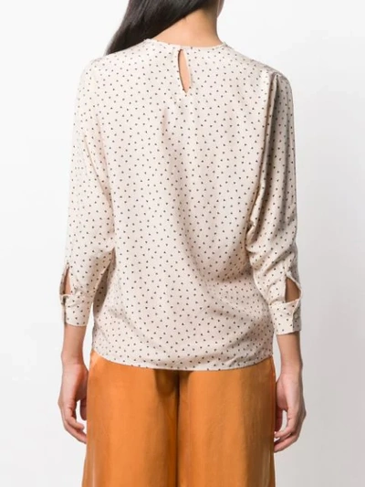 Shop Aeron Áeron Patterned Twist Front Blouse - Neutrals