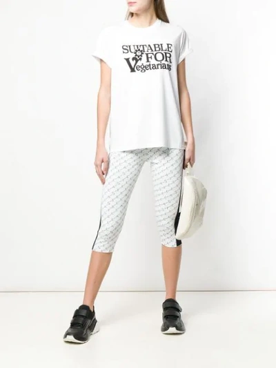Shop Stella Mccartney Suitable For Vegetarians Printed T-shirt - White