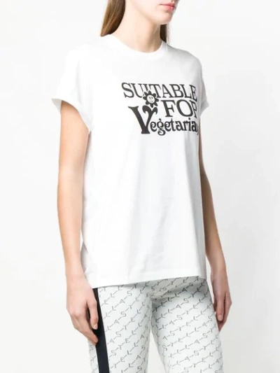 Shop Stella Mccartney Suitable For Vegetarians Printed T-shirt - White