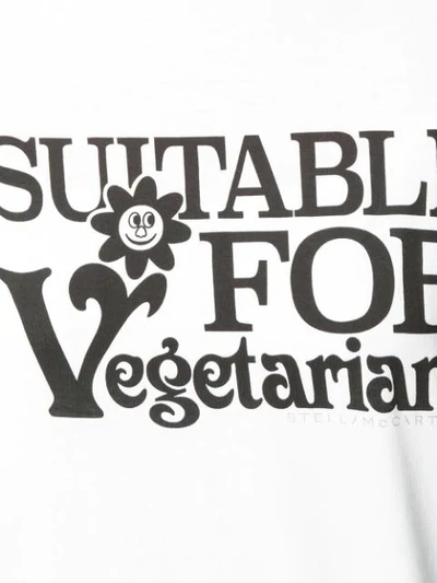 Shop Stella Mccartney Suitable For Vegetarians Printed T-shirt - White