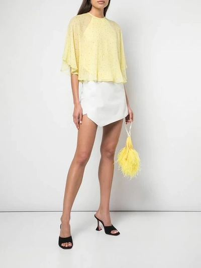 Shop Michelle Mason Wrap Mini Skirt In White