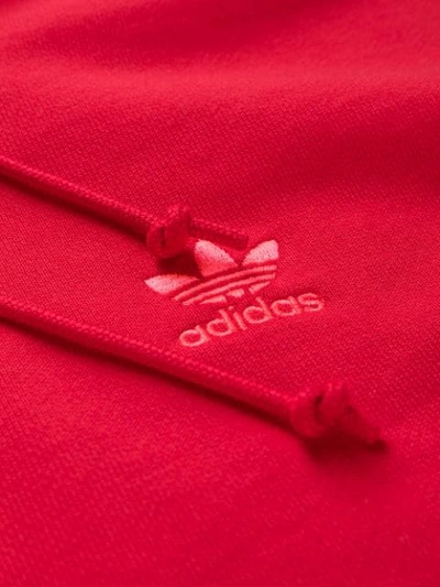 Shop Adidas Originals Trefoil Hoodie In Scarle