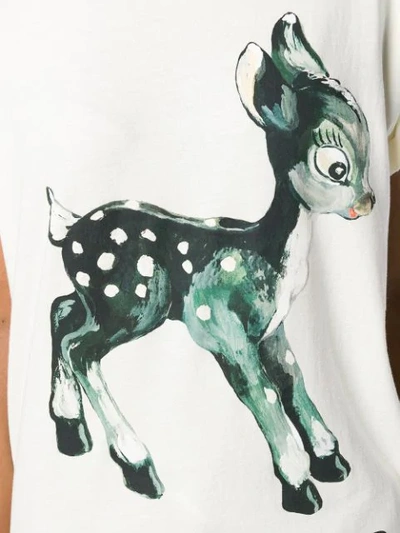 Shop Gucci Bambi Animismo T-shirt In Neutrals