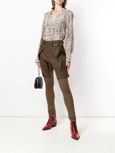 Chloé Cargo Leggings In Brown