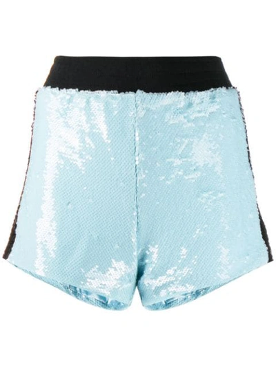 Shop Chiara Ferragni Sequinned Shorts In Blue
