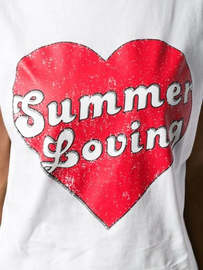 Shop Pinko Summer Loving Print T-shirt In White