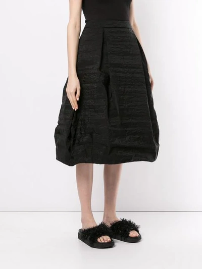 Shop Simone Rocha Full Pleated Midi Skirt - Black