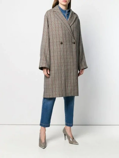 Shop Stella Mccartney All Together Now Check Coat In Black