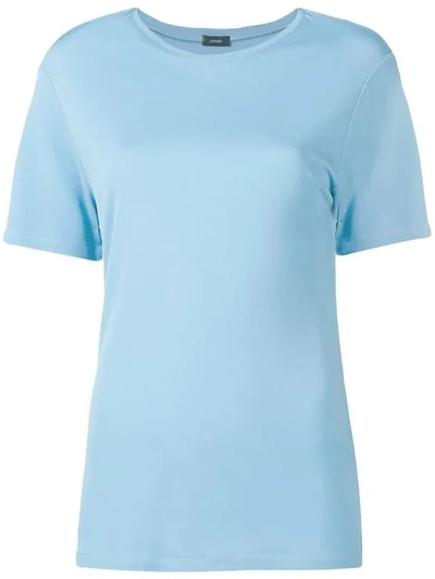 Shop Joseph Plain T-shirt In Blue