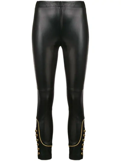 Shop Pinko Cerniera Leggings In Black