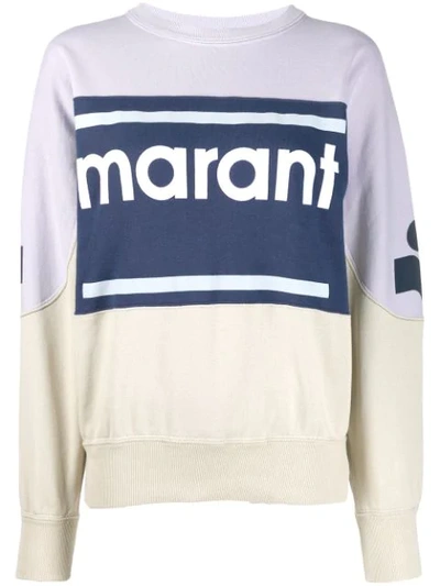 Shop Isabel Marant Étoile Logo Sweater - Blue