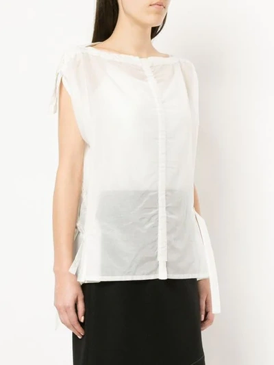 Shop Taylor Boat Neck Blouse In White