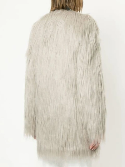 Shop Unreal Fur Wanderlust Coat In Grey