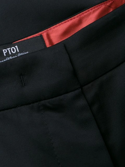 Pt01 Tapered Leg Trousers In Black