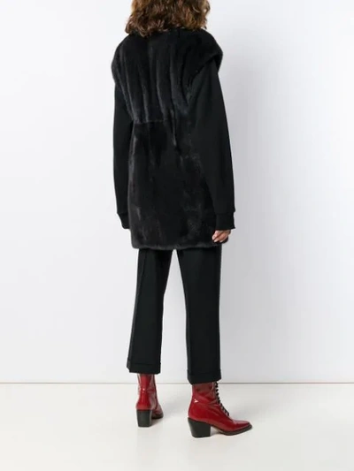 LISKA FUR TRIMMED WAISTCOAT - 黑色