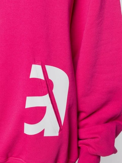 Shop Artica Arbox Oversized Logo Hoodie In Pink