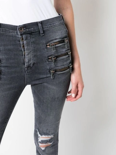 Shop Ben Taverniti Unravel Project Skinny-jeans Im Distressed-look In Black