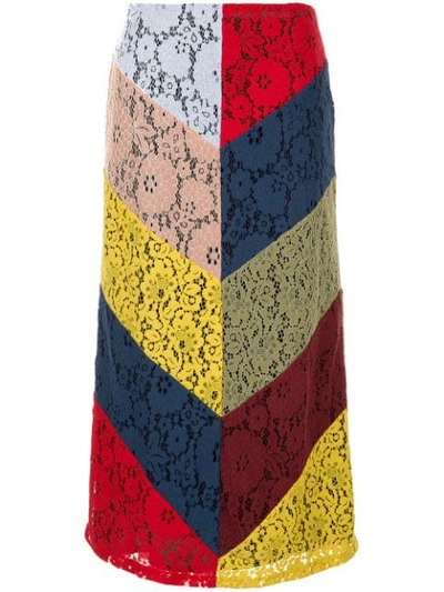 Shop Romance Was Born Pre-raphaelite Splice Skirt In Multicolour