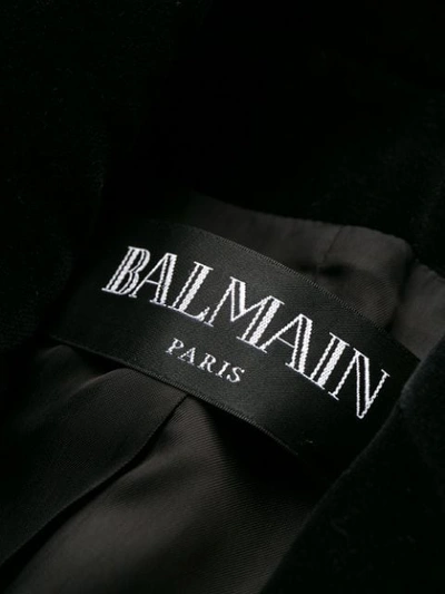 Shop Balmain Double-breasted Blazer In Black
