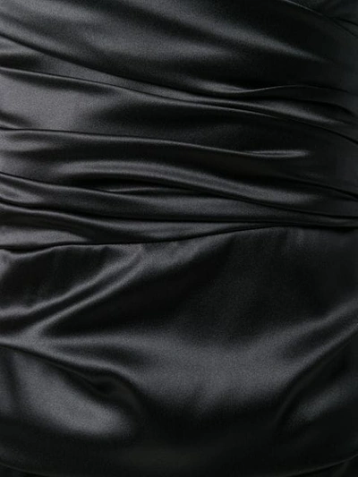 Shop Dolce & Gabbana Gathered Ruffle Midi Dress In Black