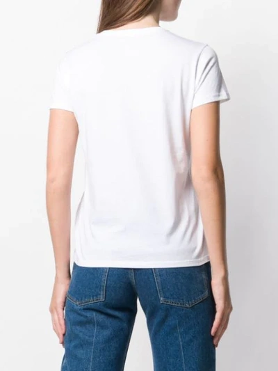Shop Karl Lagerfeld Address Print T-shirt In White
