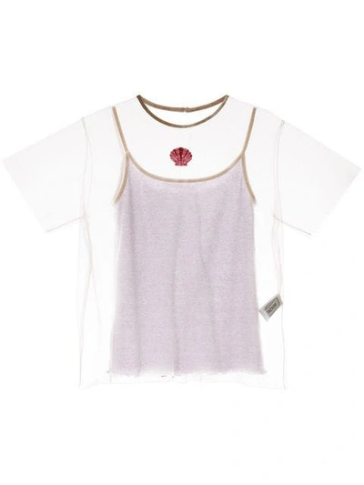 Tu Es Mon Tresor Layered Vest Top In Purple