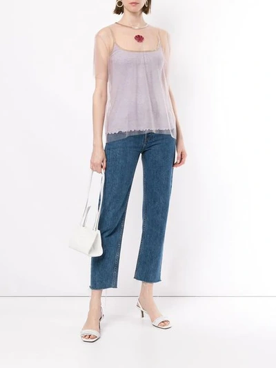 Tu Es Mon Tresor Layered Vest Top In Purple