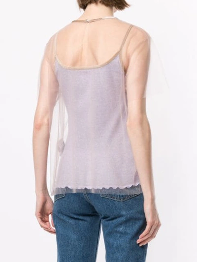Tu Es Mon Tresor Layered Vest Top In Purple