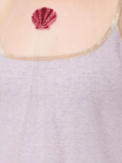 Tu Es Mon Tresor Layered Vest Top In Purple