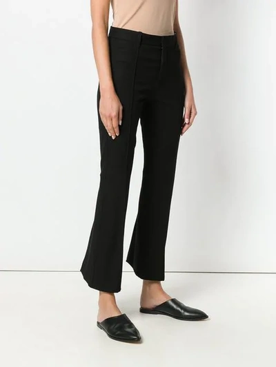 Shop Joseph Flared Tailored Trousers In Black