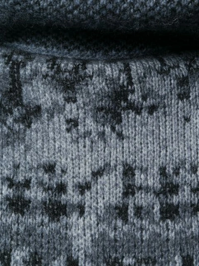 Shop Avant Toi Jacquard Roll-neck Sweater - Blue