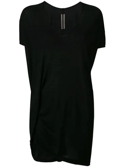 Shop Rick Owens Long T-shirt In Black