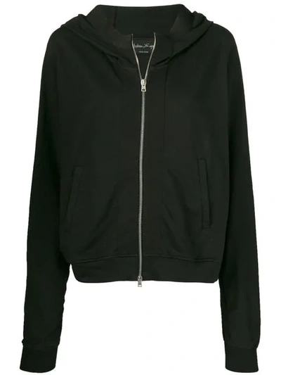 Shop Andrea Ya'aqov Hooded Jacket In Black