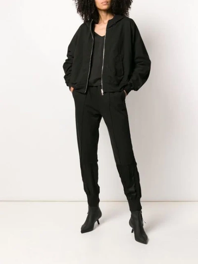 Shop Andrea Ya'aqov Hooded Jacket In Black