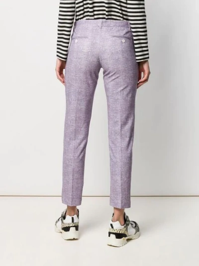 Shop Circolo 1901 Cropped-hose - Lila In Purple