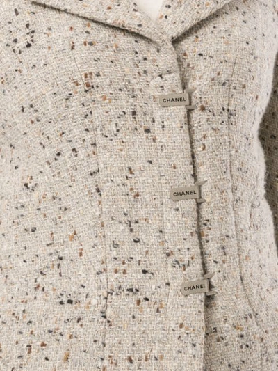 Pre-owned Chanel Tweed Long Sleeve Jacket In Grey