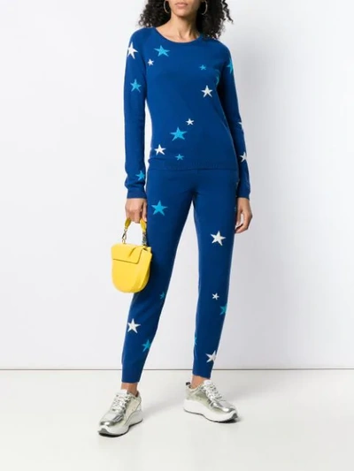 Shop Chinti & Parker Star Print Trousers In Blue