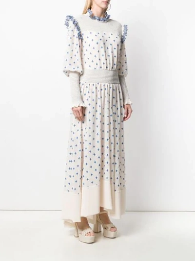 Shop Philosophy Di Lorenzo Serafini Printed Maxi Dress In Neutrals