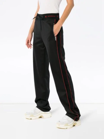 Givenchy Logo Waist Neoprene Track Pants In Black