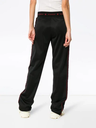 Givenchy Logo Waist Neoprene Track Pants In Black
