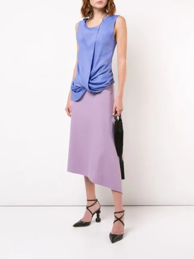 Shop Jacquemus Dhubia Draped Top In Purple