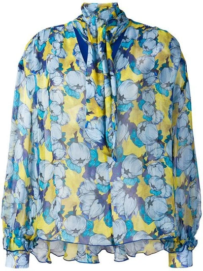 Shop Pinko Floral Long In Blue