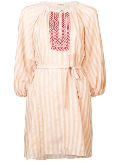 Shop Lemlem Nefasi Tie Waist Mini Dress In Pink