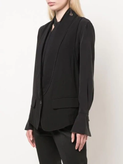 Shop Ann Demeulemeester Lace Panel Vest In Black