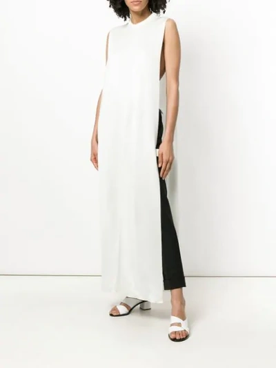 Shop Chloé Slit Sides Piping Tunic In White