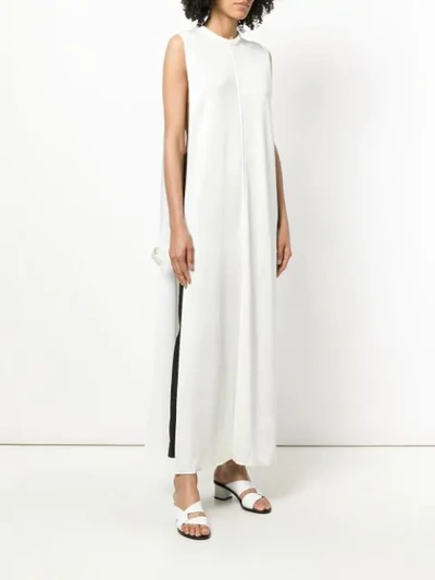 Shop Chloé Slit Sides Piping Tunic In White