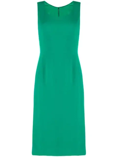 Shop Dolce & Gabbana Fitted Midi Dress In Green