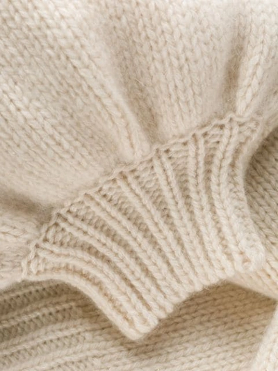 Shop Alanui Tie-detail Knitted Cardigan In Neutrals