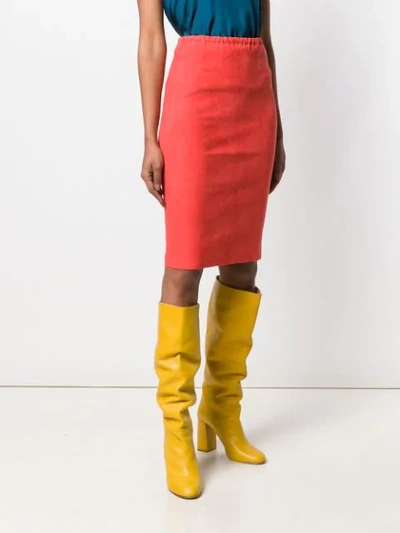 Shop Stouls Gilda Pencil Skirt In Red
